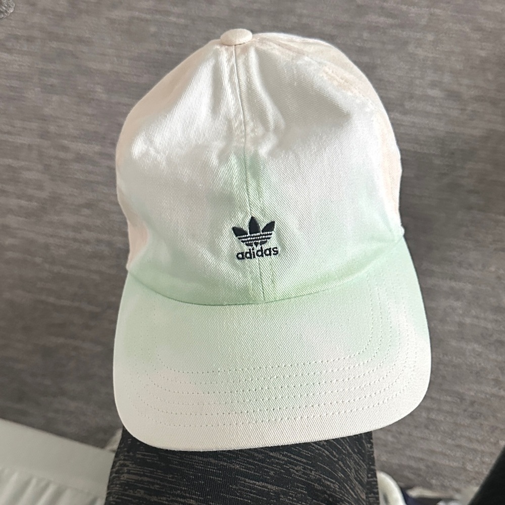 Adidas Cream and Light Green Cap